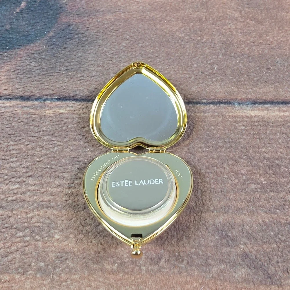 Estee Lauder Lucidity Powder Compact Womens Gold Excellent Heart Cabochon 2011